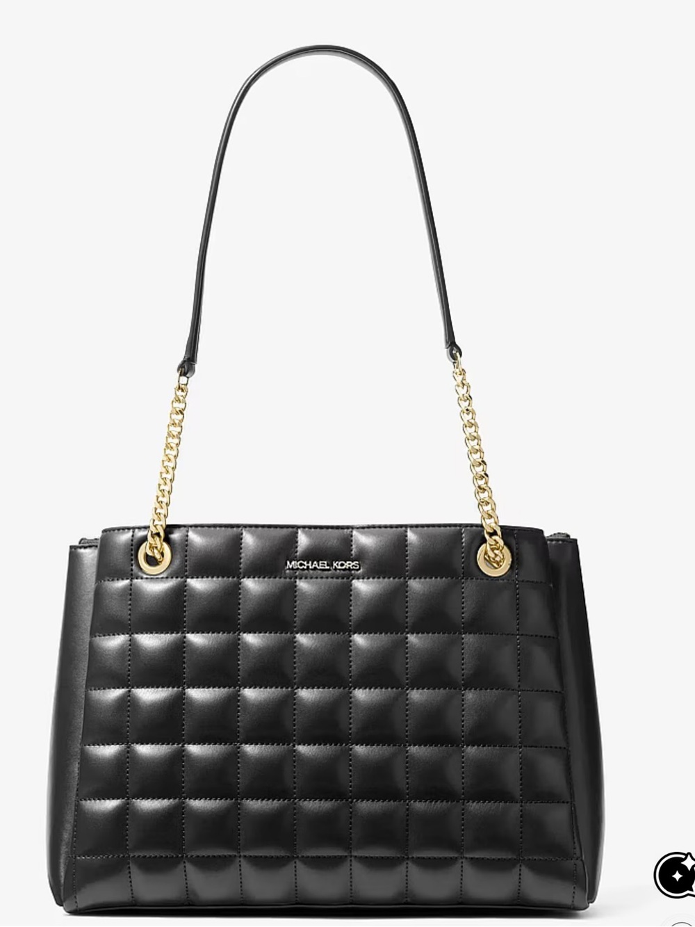 🌟⭐️🌟Michael Kors Quilted Black Leather Shoulder Bag with Gold Chain🌟⭐️🌟 NWT 🌟⭐️🌟